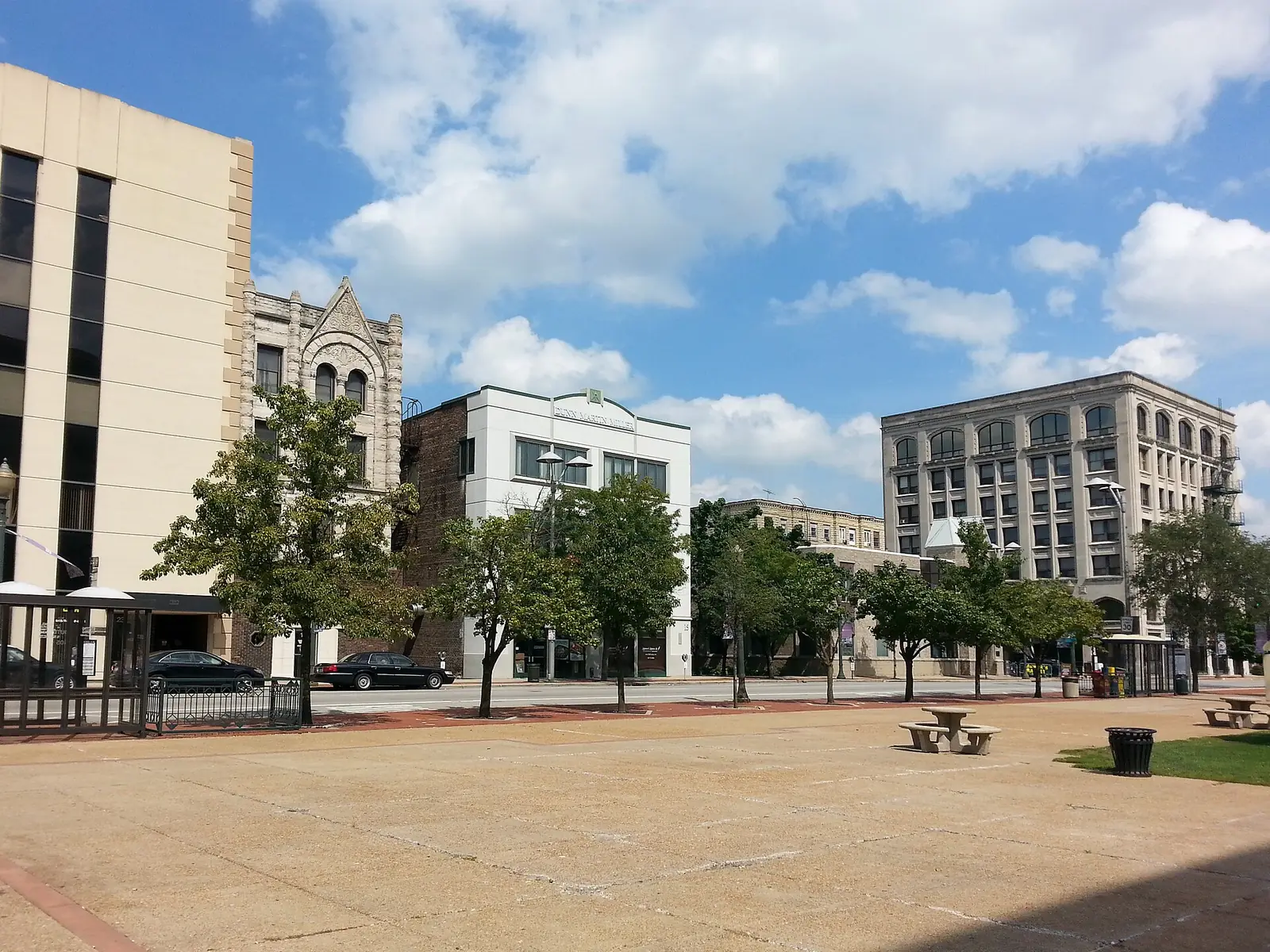 Joliet skyline and downtown buildings